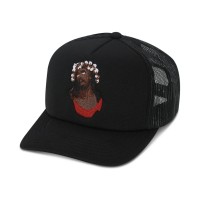 Denim Tears Crown Made of Cotton Southern Man Trucker Hat Black