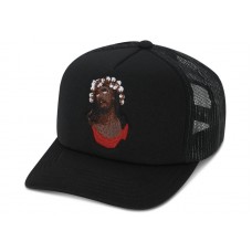Denim Tears Crown Made of Cotton Southern Man Trucker Hat Black