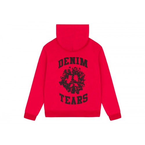 Denim Tears Denim University Zip Hoodie (SS24) Red Denim Tears Denim University Zip Hoodie (SS24) Red