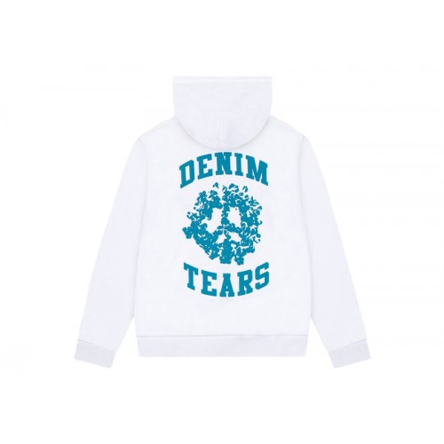 Denim Tears Denim University Zip Hoodie White