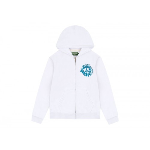 Denim Tears Denim University Zip Hoodie White