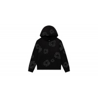 Denim Tears Faded Mono Cotton Wreath Hoodie Black