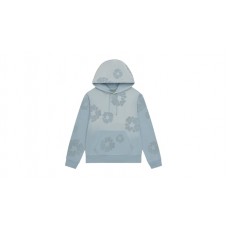 Denim Tears Faded Mono Cotton Wreath Hoodie Light Blue