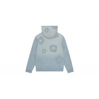 Denim Tears Faded Mono Cotton Wreath Hoodie Light Blue