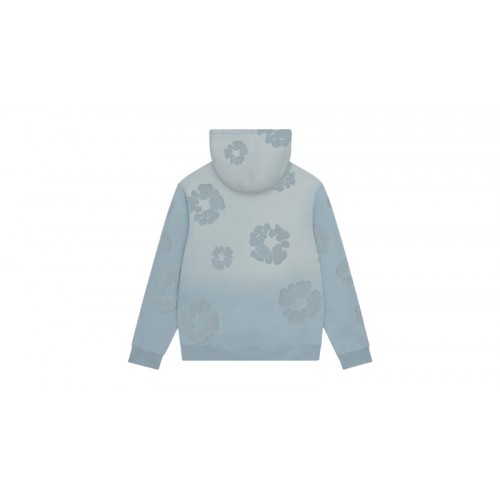 Denim Tears Faded Mono Cotton Wreath Hoodie Light Blue