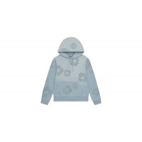 Denim Tears Faded Mono Cotton Wreath Hoodie Light Blue