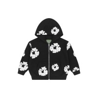 Denim Tears Kids Cotton Wreath Zip Hoodie Black