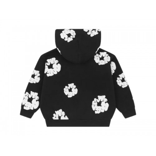 Denim Tears Kids Cotton Wreath Zip Hoodie Black