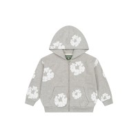 Denim Tears Kids Cotton Wreath Zip Hoodie Grey
