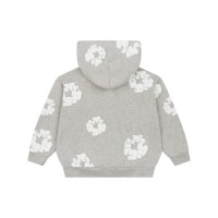 Denim Tears Kids Cotton Wreath Zip Hoodie Grey