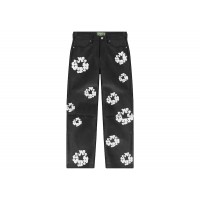 Denim Tears x Levis Leather Cotton Wreath Jeans Black Denim
