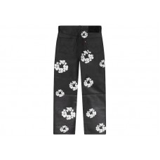 Denim Tears x Levis Leather Cotton Wreath Jeans Black Denim