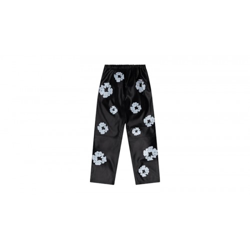 Denim Tears Leather Cotton Wreath Sweatpant Black