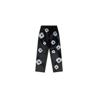 Denim Tears Leather Cotton Wreath Sweatpant Black