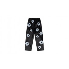 Denim Tears Leather Cotton Wreath Sweatpant Black