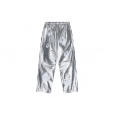 Denim Tears Leather Cotton Wreath Sweatpant Silver