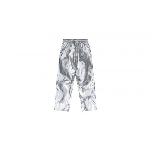 Denim Tears Leather Cotton Wreath Sweatpant Silver