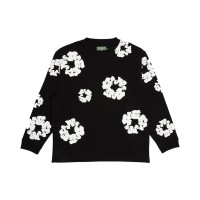 Denim Tears Long Sleeve Cotton Wreath T-shirt Black