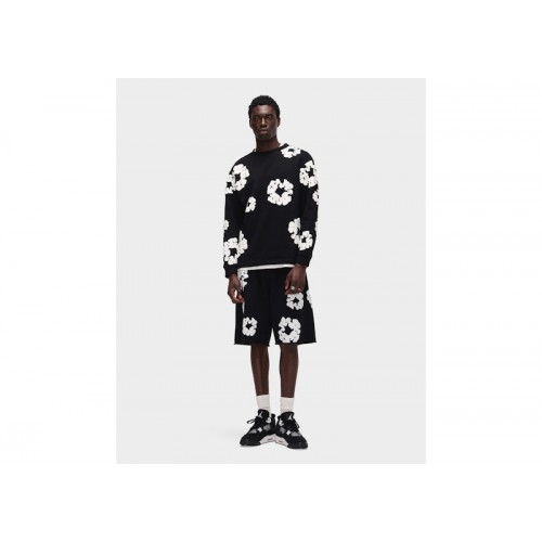 Denim Tears Long Sleeve Cotton Wreath T-shirt Black