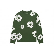 Denim Tears Long Sleeve Cotton Wreath T-shirt Green