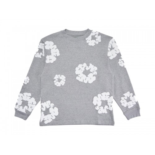 Denim Tears Long Sleeve Cotton Wreath T-shirt Grey