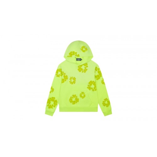 Denim Tears Mono Cotton Wreath Hoodie Neon Green