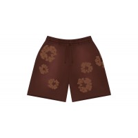 Denim Tears Mono Cotton Wreath Sweat Shorts Brown