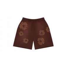 Denim Tears Mono Cotton Wreath Sweat Shorts Brown