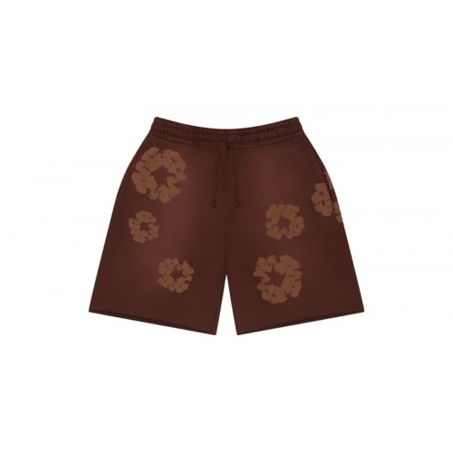 Denim Tears Mono Cotton Wreath Sweat Shorts Brown