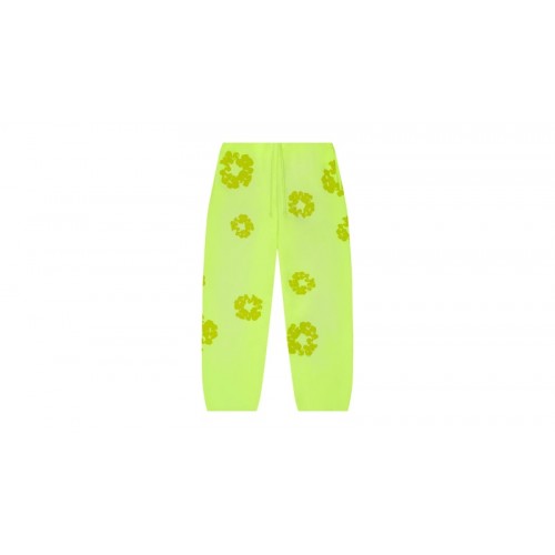 Denim Tears Mono Cotton Wreath Sweatpants Neon Green