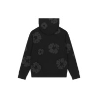 Denim Tears Mono Wreath Hoodie Black