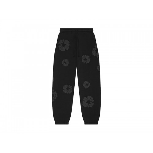 Denim Tears Mono Wreath Sweatpants Black