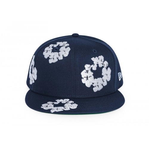 Denim Tears New Era Cotton Wreath 59/50 Cap Navy