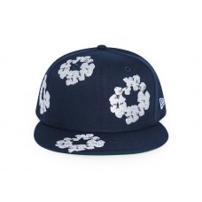 Denim Tears New Era Cotton Wreath 59/50 Cap Navy