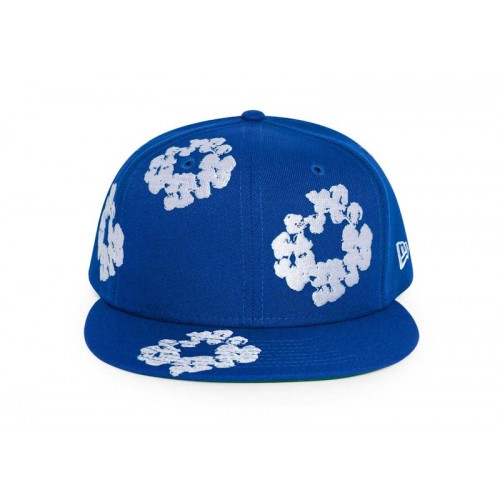 Denim Tears New Era Cotton Wreath 59/50 Cap Royal Blue