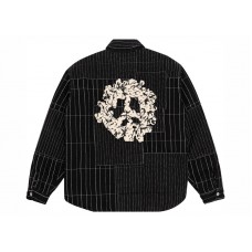 Denim Tears Peace Patchwork Padded Jacket Black