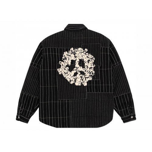 Denim Tears Peace Patchwork Padded Jacket Black