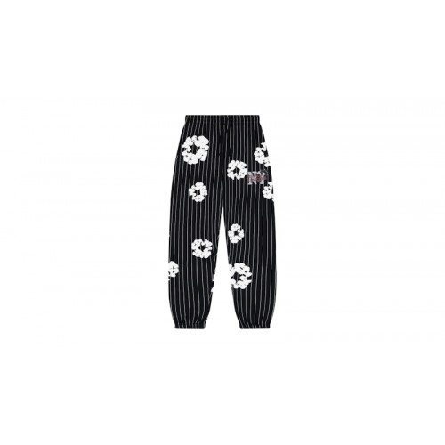Denim Tears Pinstripe Wreath Sweatpant Black