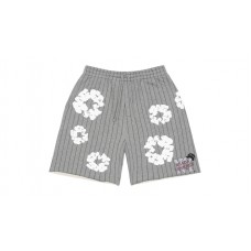 Denim Tears Pinstripe Wreath Sweatshort Grey