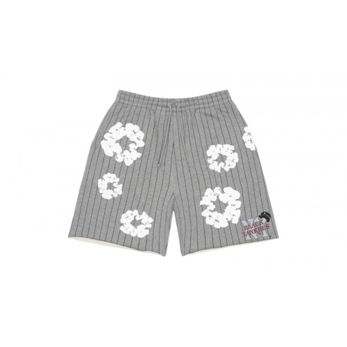 Denim Tears Pinstripe Wreath Sweatshort Grey