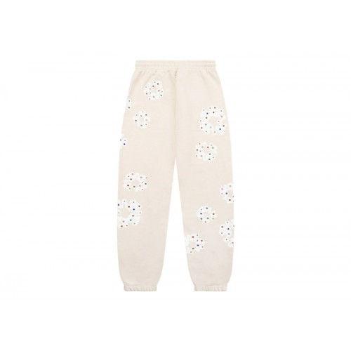 Denim Tears Rhinestone Cotton Wreath Sweatpants Oatmeal