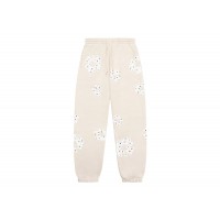 Denim Tears Rhinestone Cotton Wreath Sweatpants Oatmeal
