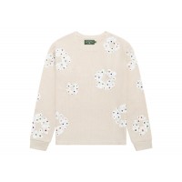 Denim Tears Rhinestone Cotton Wreath Thermal Oatmeal