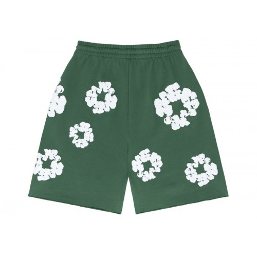 Denim Tears The Cotton Wreath Shorts Green Denim Tears The Cotton Wreath Shorts Green