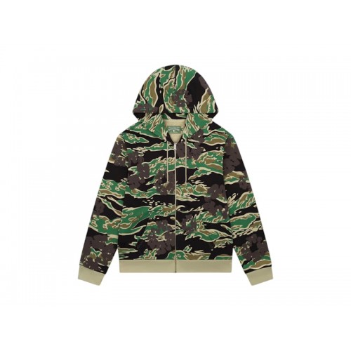 Denim Tears The Cotton Wreath Zip Sweatshirt Green Camo