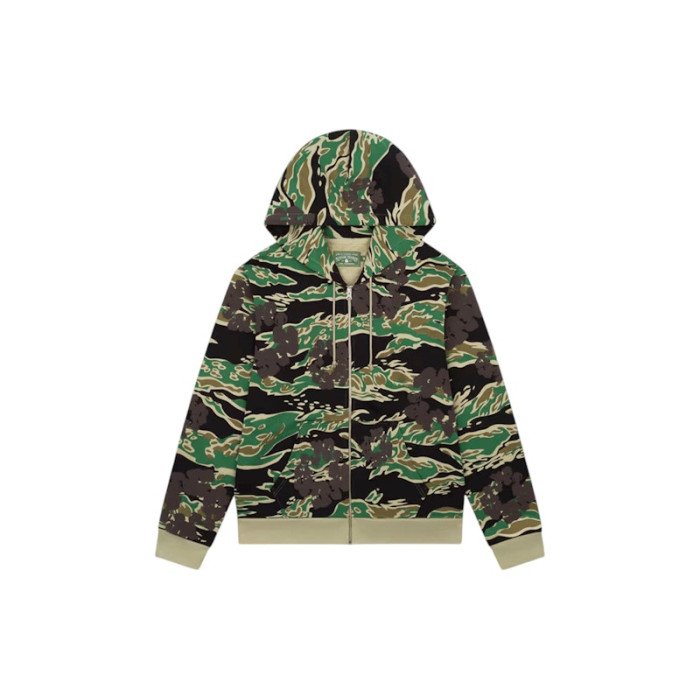 Denim Tears The Cotton Wreath Zip Sweatshirt Green Camo