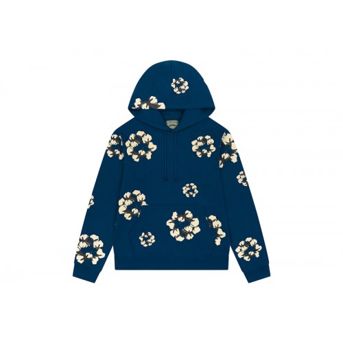 Denim Tears x CPFM Cactus Tears Wreath Hoodie Navy