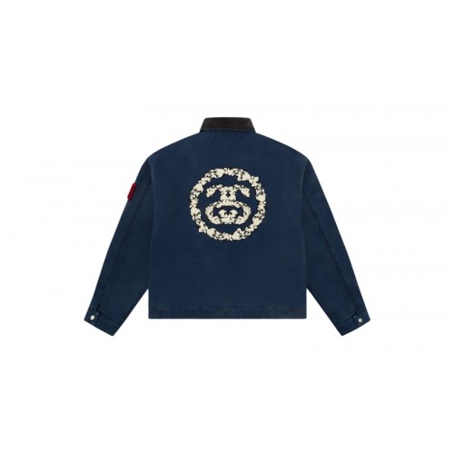 Denim Tears x Stussy Never Renege Canvas Work Jacket Navy/Black