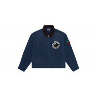 Denim Tears x Stussy Never Renege Canvas Work Jacket Navy/Black