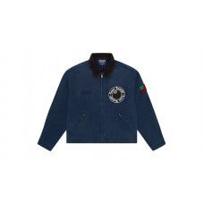 Denim Tears x Stussy Never Renege Canvas Work Jacket Navy/Black